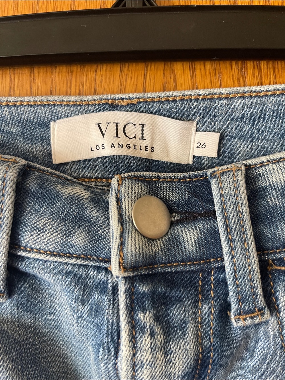 Vici Light Blue Straight Leg Jeans size 26 - Picture 2 of 8